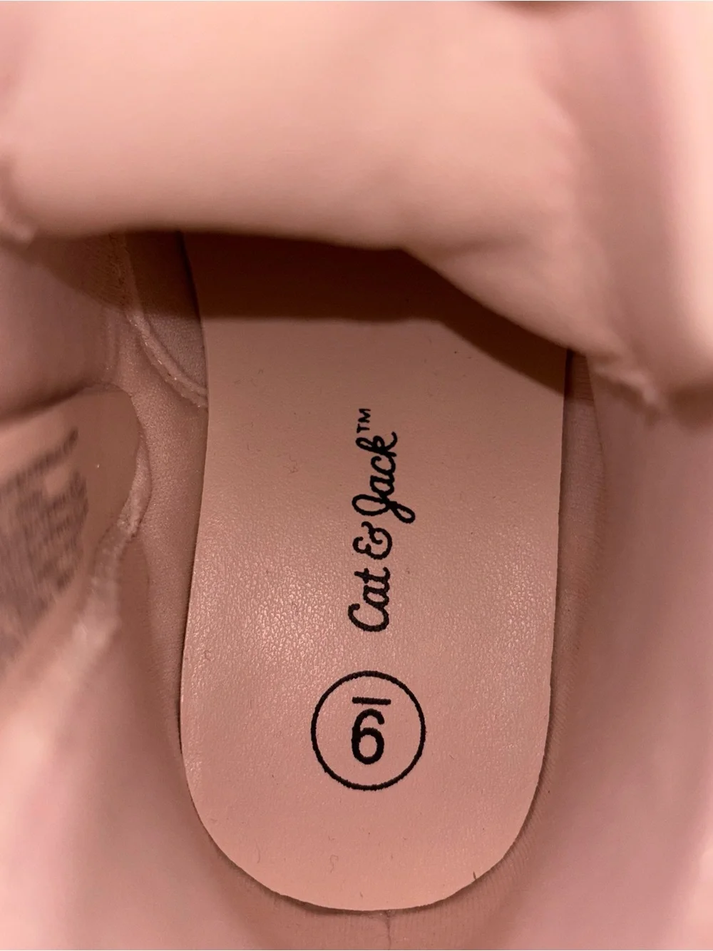 Cat &‎ Jack Toddler Girls Cream Combat Boots Glitter Sole Size 9T